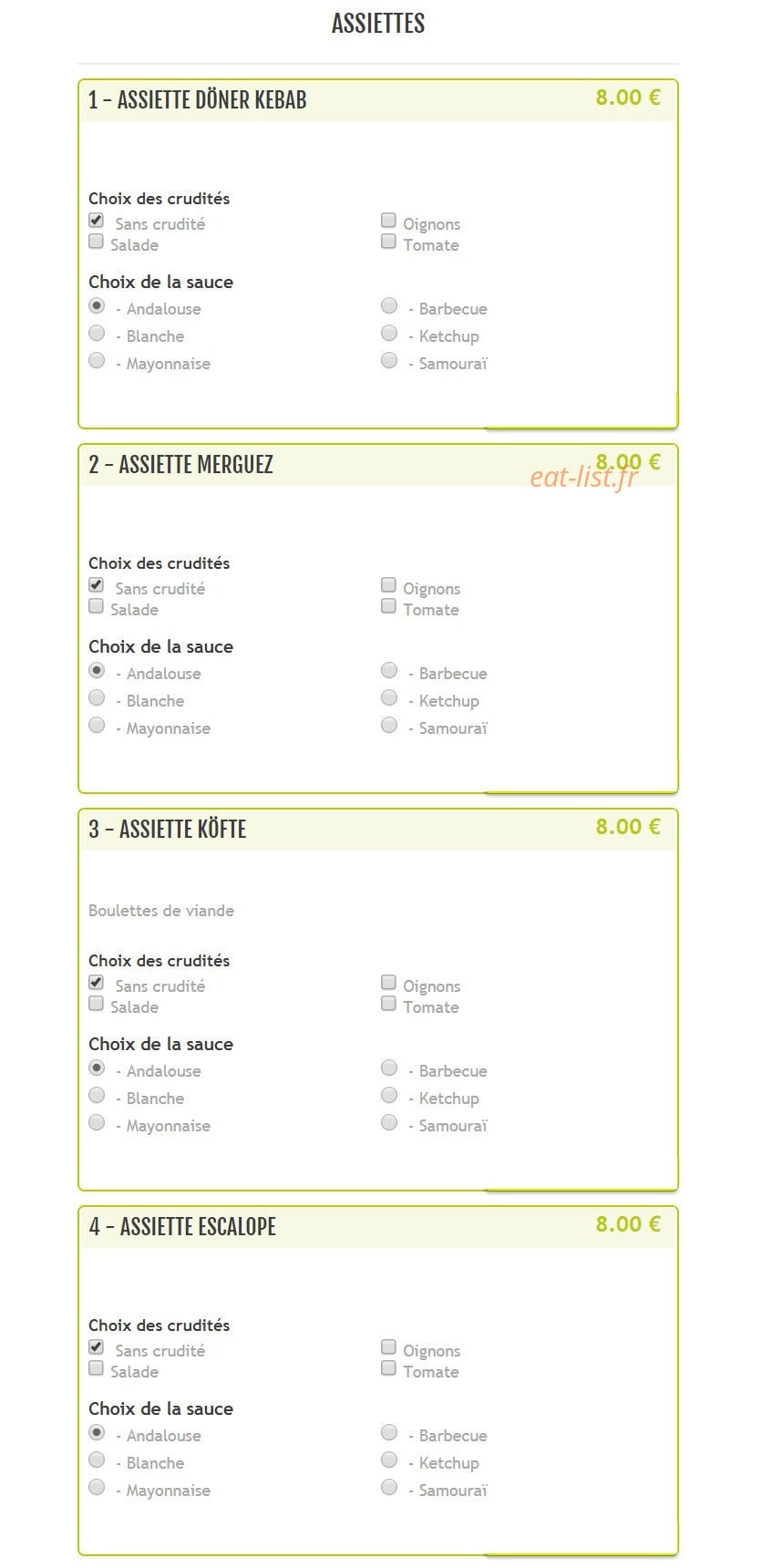 Snack Du Centre — carte page 9