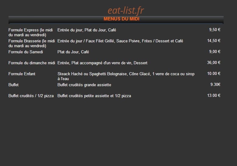 Au Cheval Noir — carte page 4