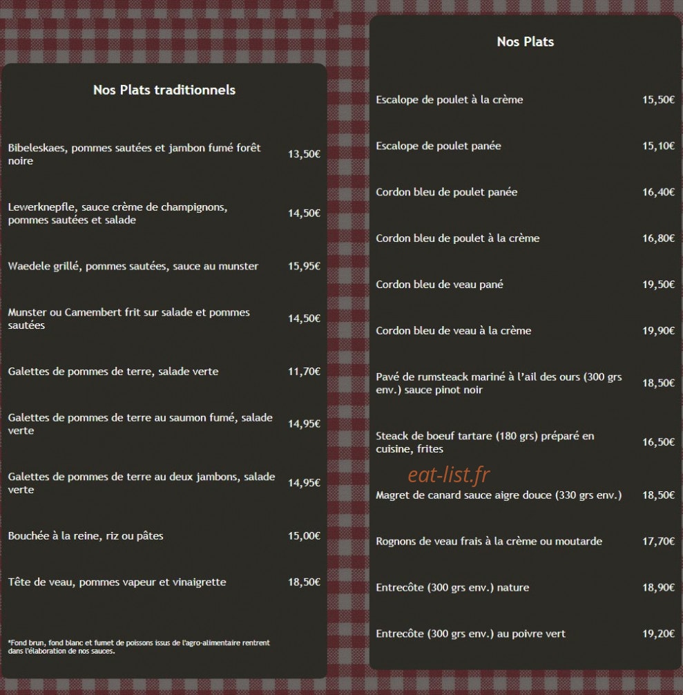 A la Carpe — carte page 2