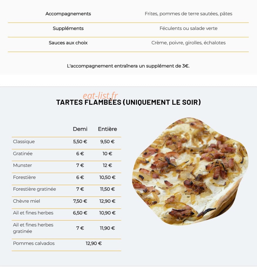 Restaurant À la Souffel — carte page 3
