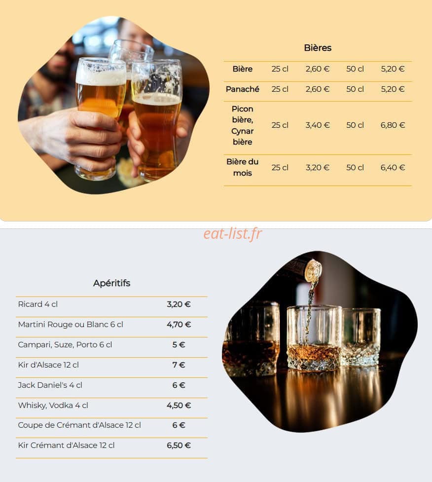 Restaurant À la Souffel — carte page 8