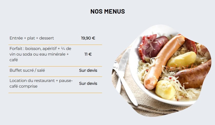 Restaurant À la Souffel — carte page 6
