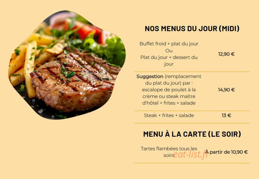 Restaurant À la Souffel — carte page 5