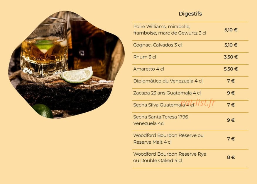 Restaurant À la Souffel — carte page 11
