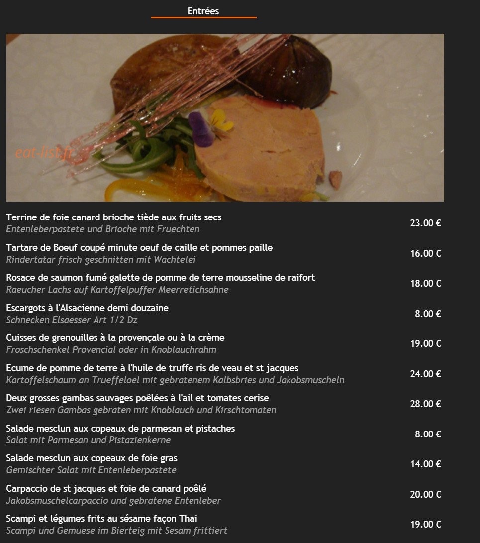 A l'Agneau — carte page 1