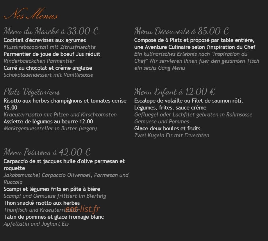 A l'Agneau — carte page 5