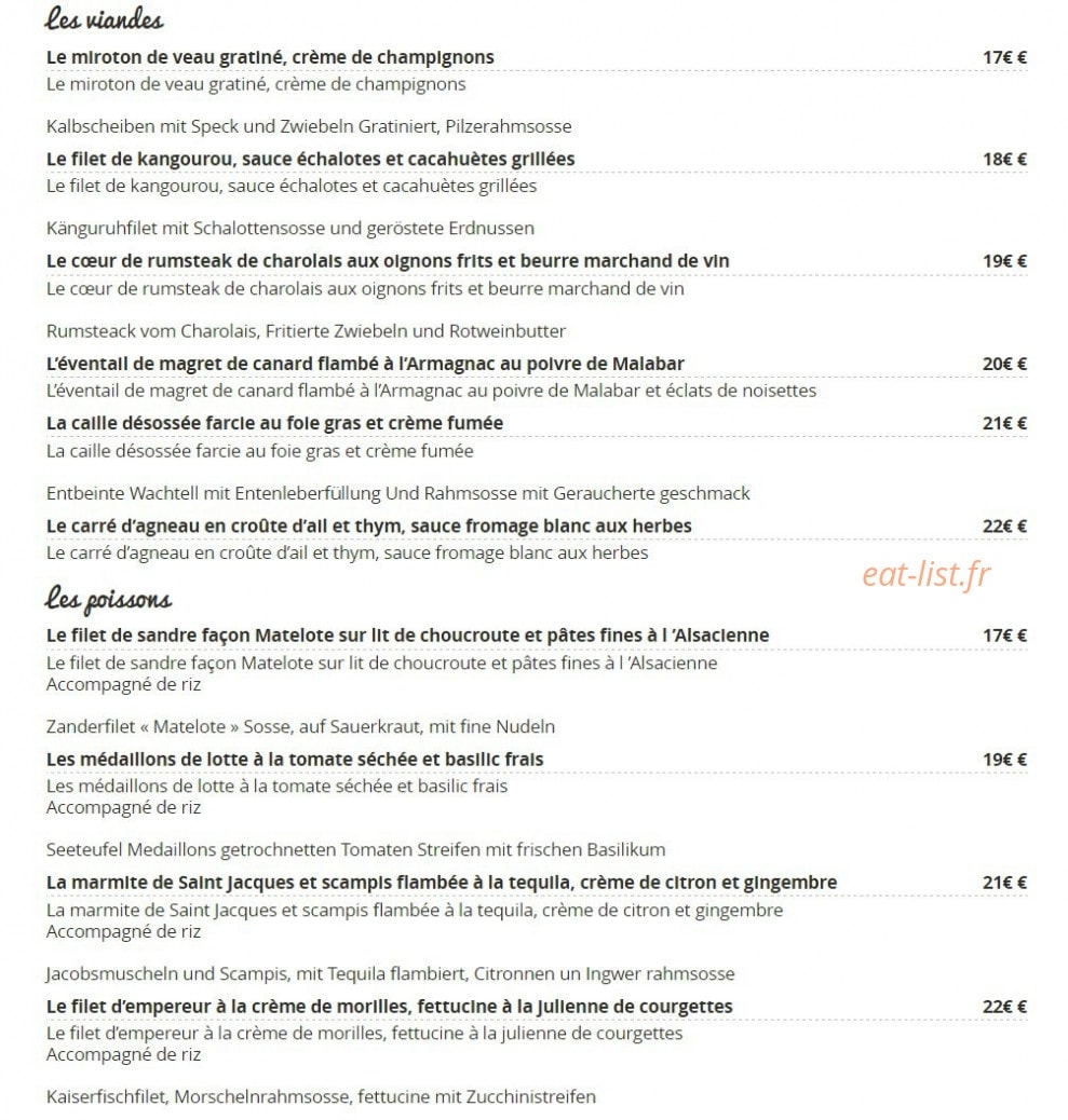 A l'Agneau — carte page 2
