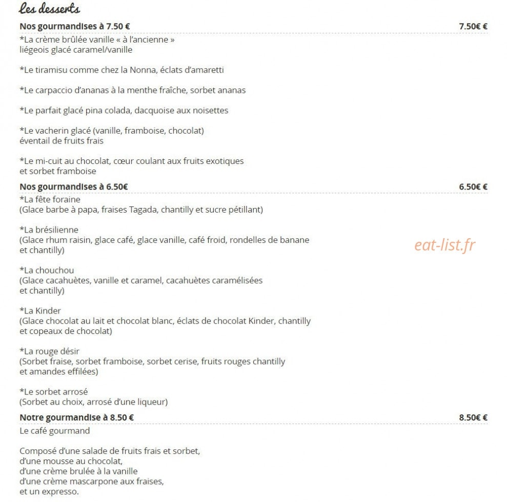 A l'Agneau — carte page 4