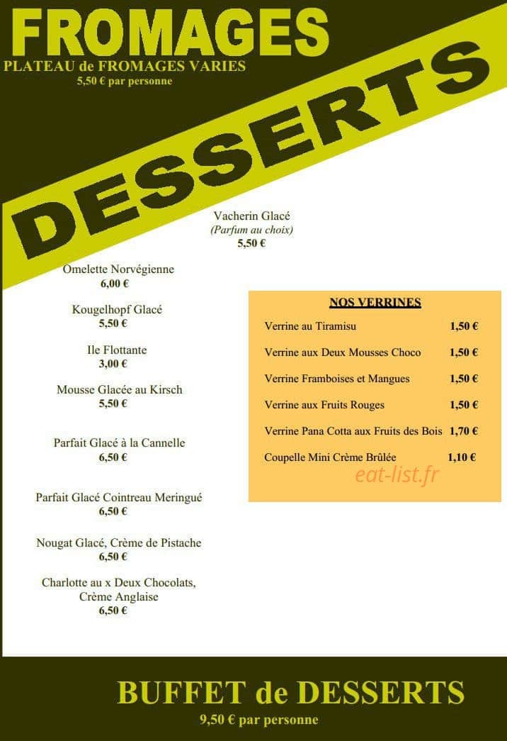 Auberge de la Forêt — carte page 19