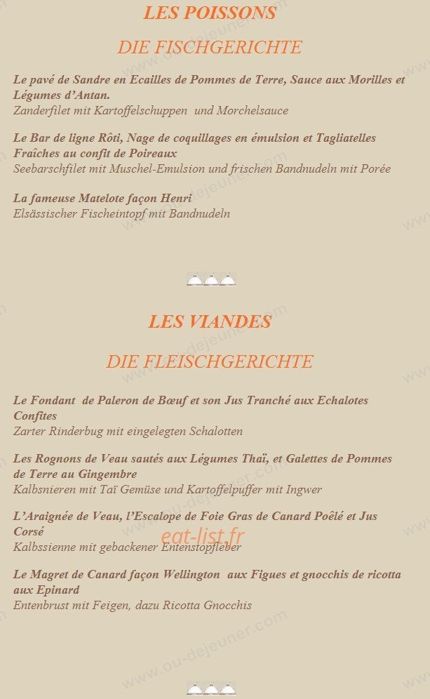 Auberge de la Forêt — carte page 3