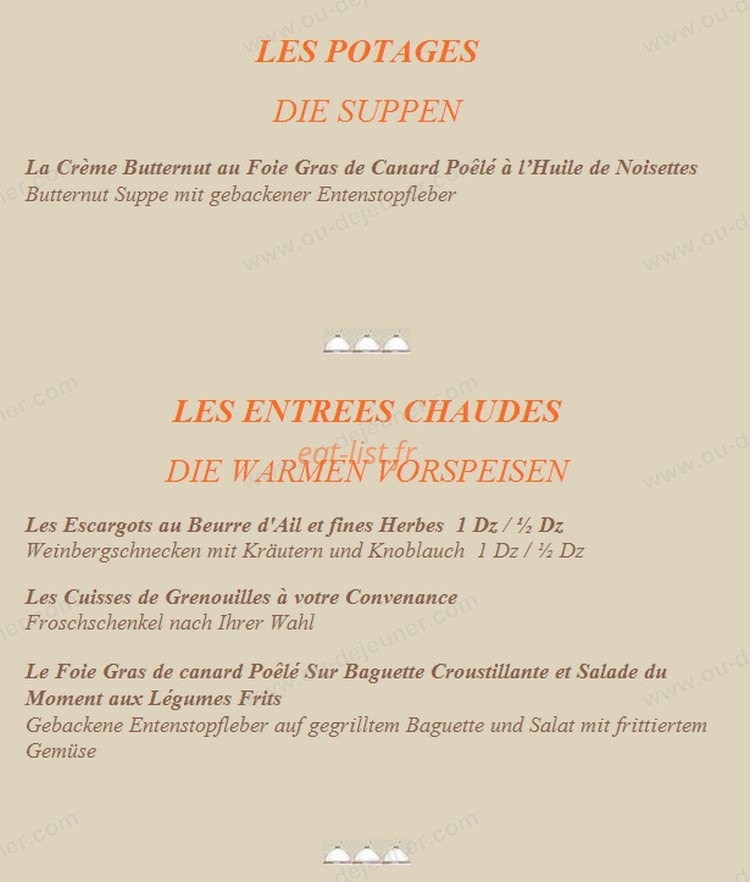 Auberge de la Forêt — carte page 2