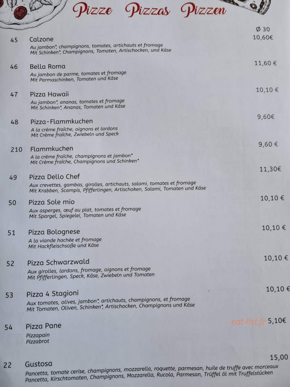Bella Roma — carte page 2