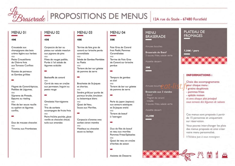 La Braserade — carte page 1