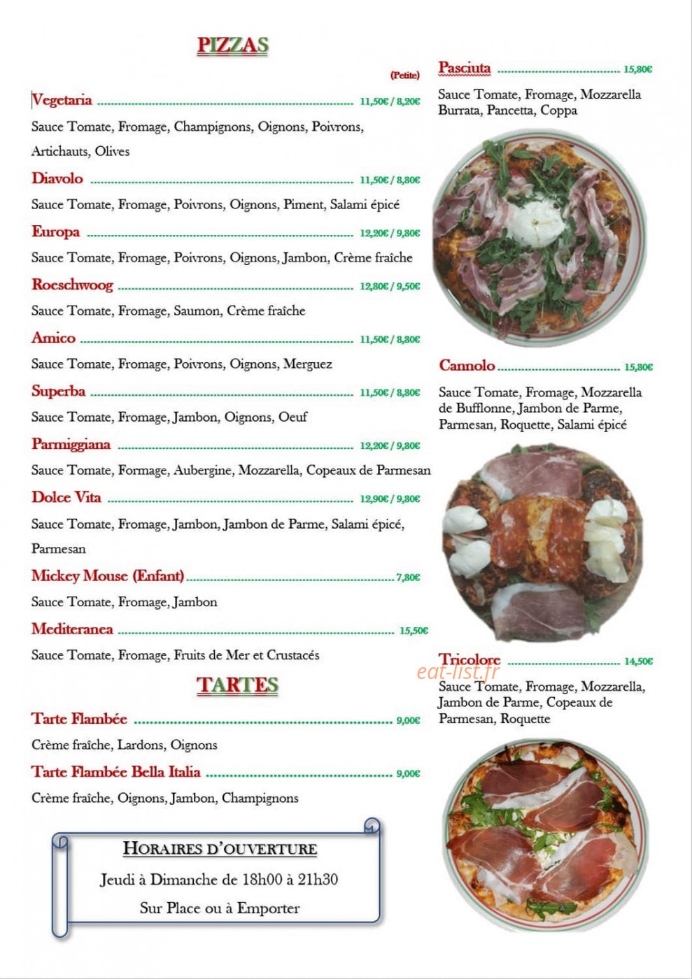 Bella Italia — carte page 1