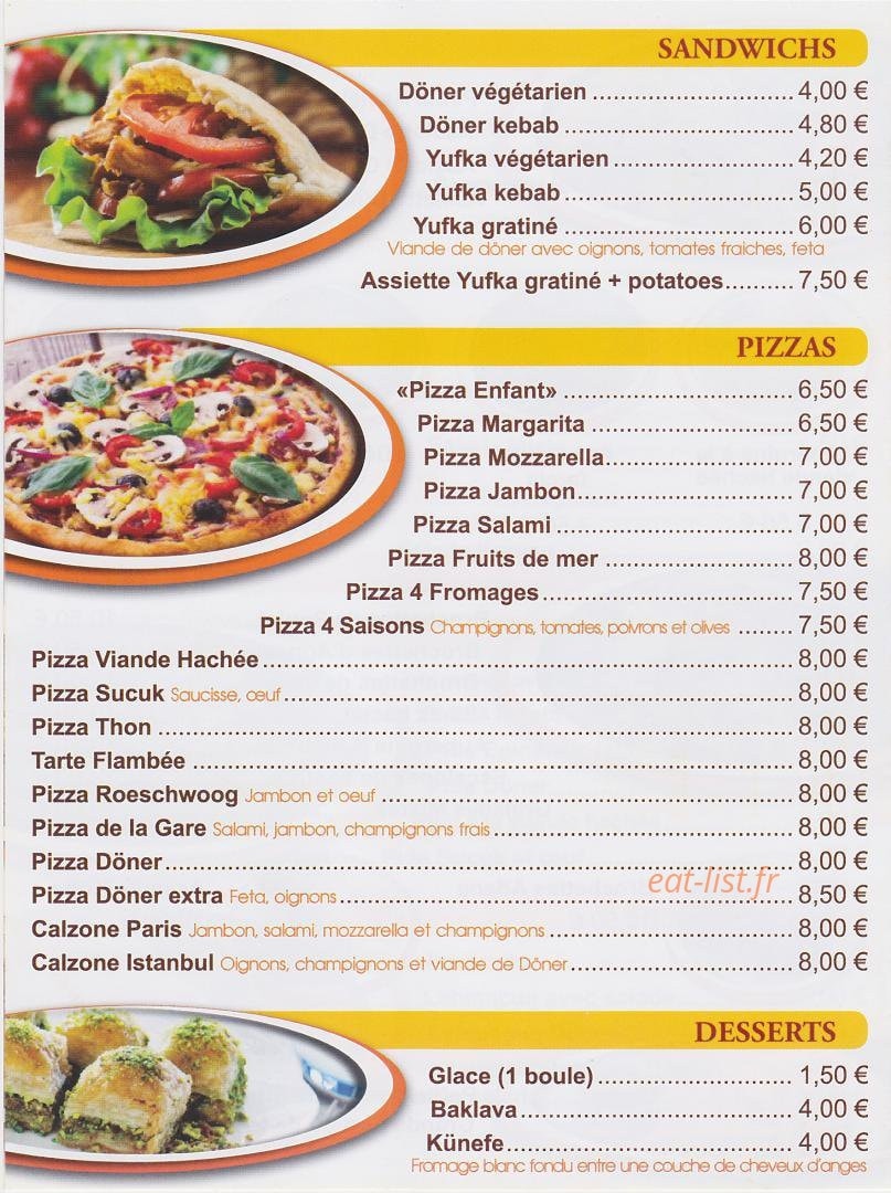 Restaurant Kervan — carte page 3