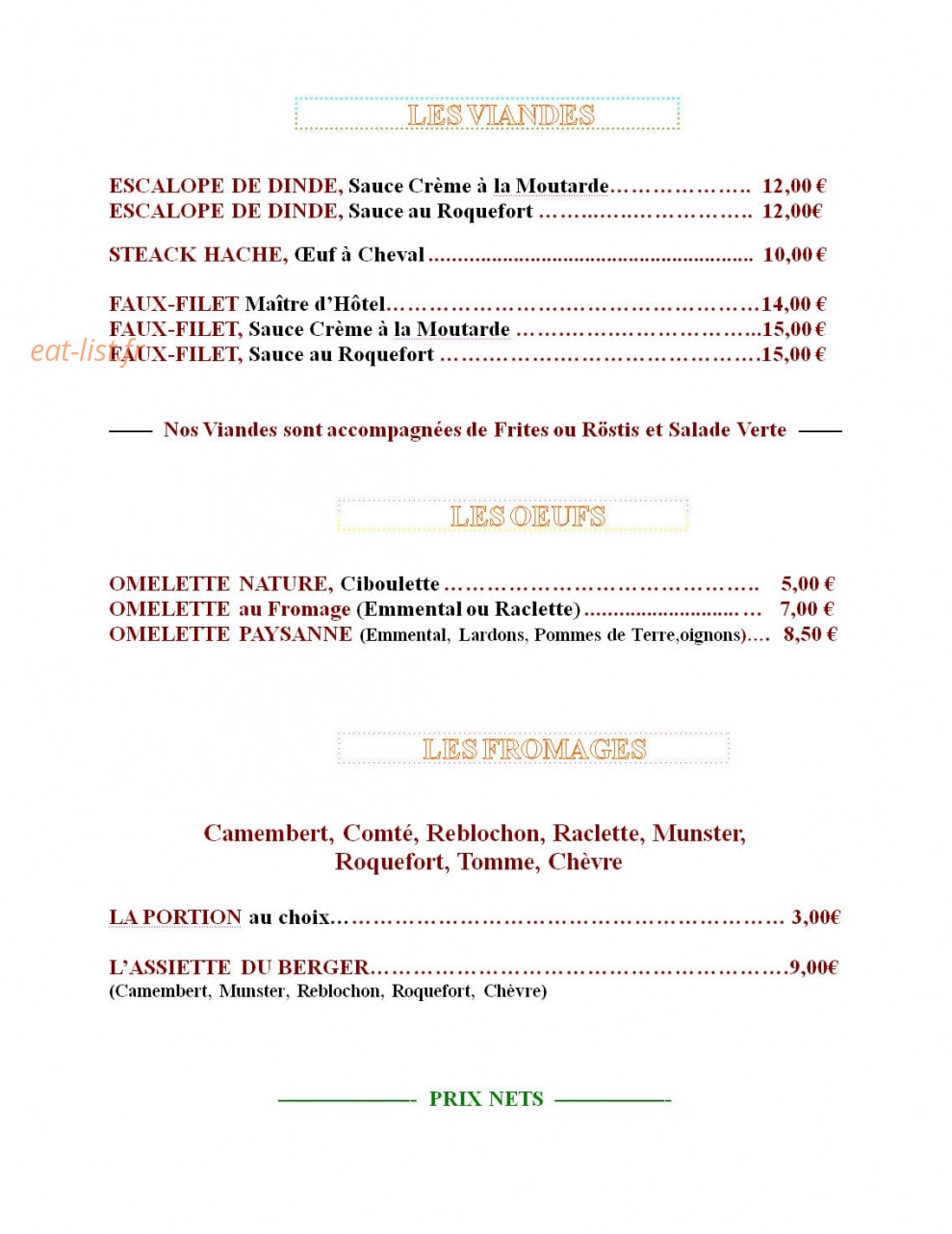 Hostellerie La Bohème — carte page 4
