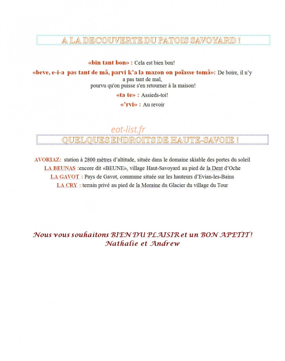 Hostellerie La Bohème — carte page 7