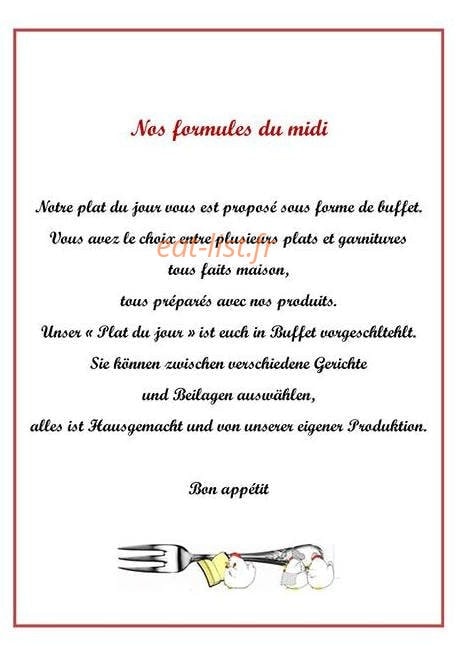 Le Poulailler — carte page 2