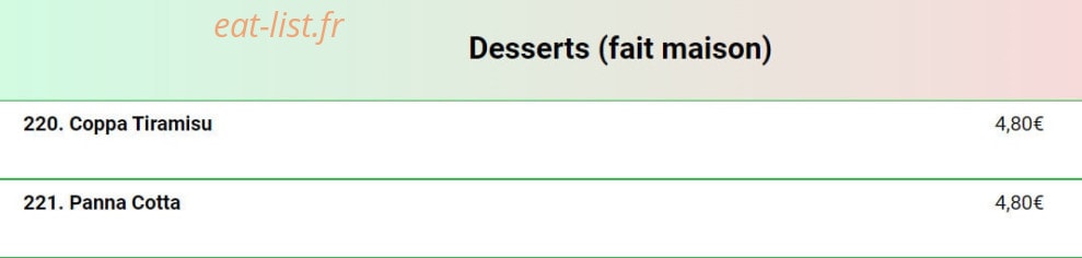 Tonis Pizza Express — carte page 13