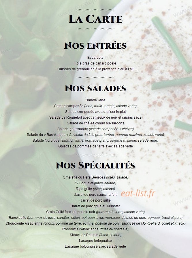 A la Charrue — carte page 1