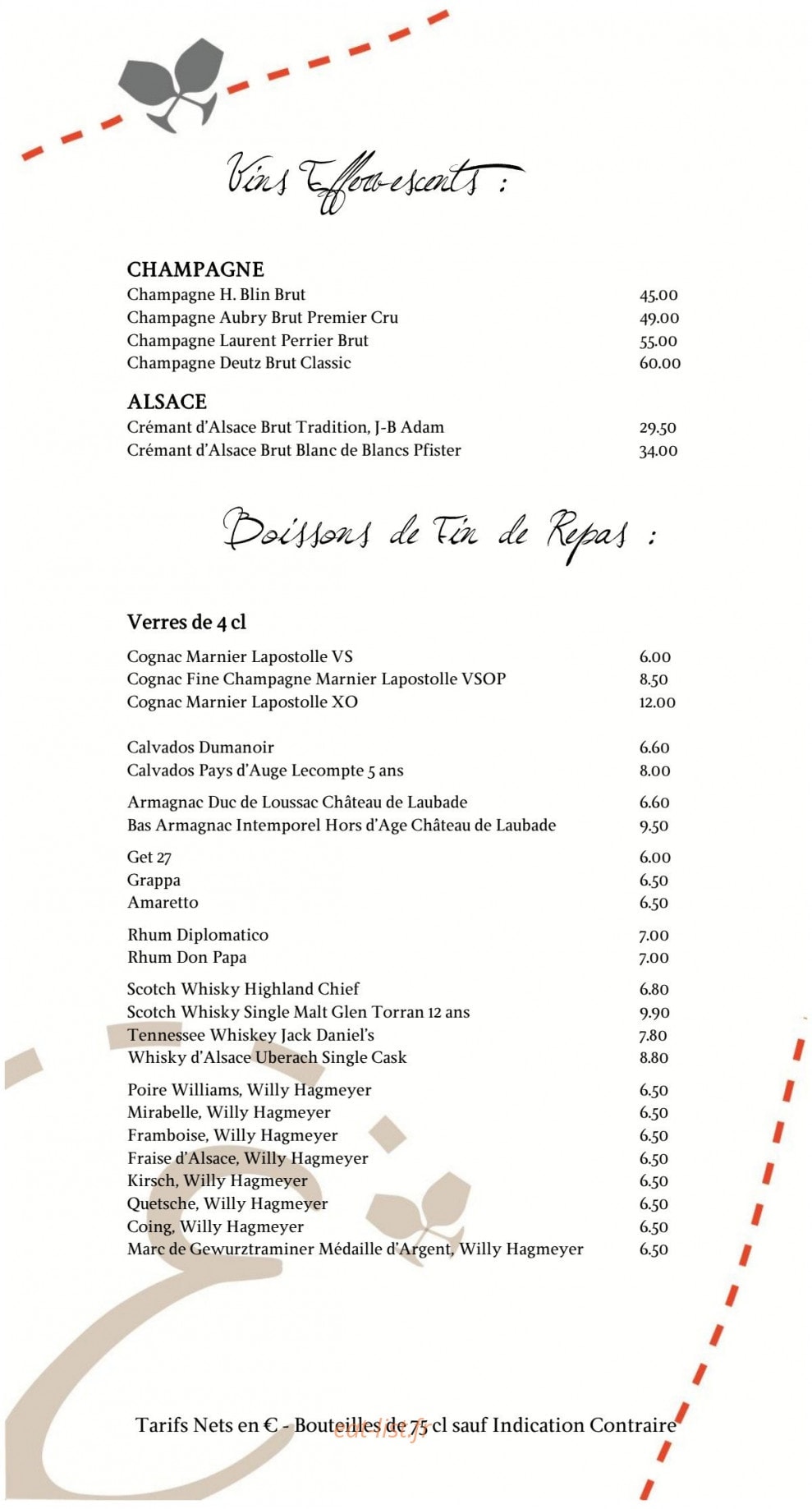 Chez Ernest — carte page 12