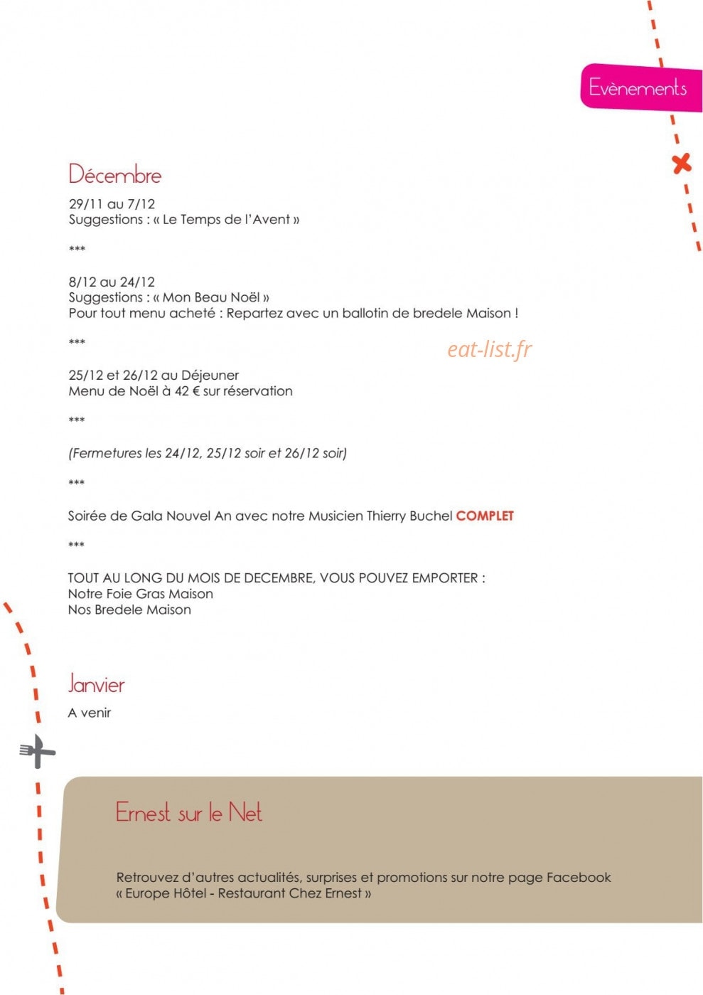 Chez Ernest — carte page 6
