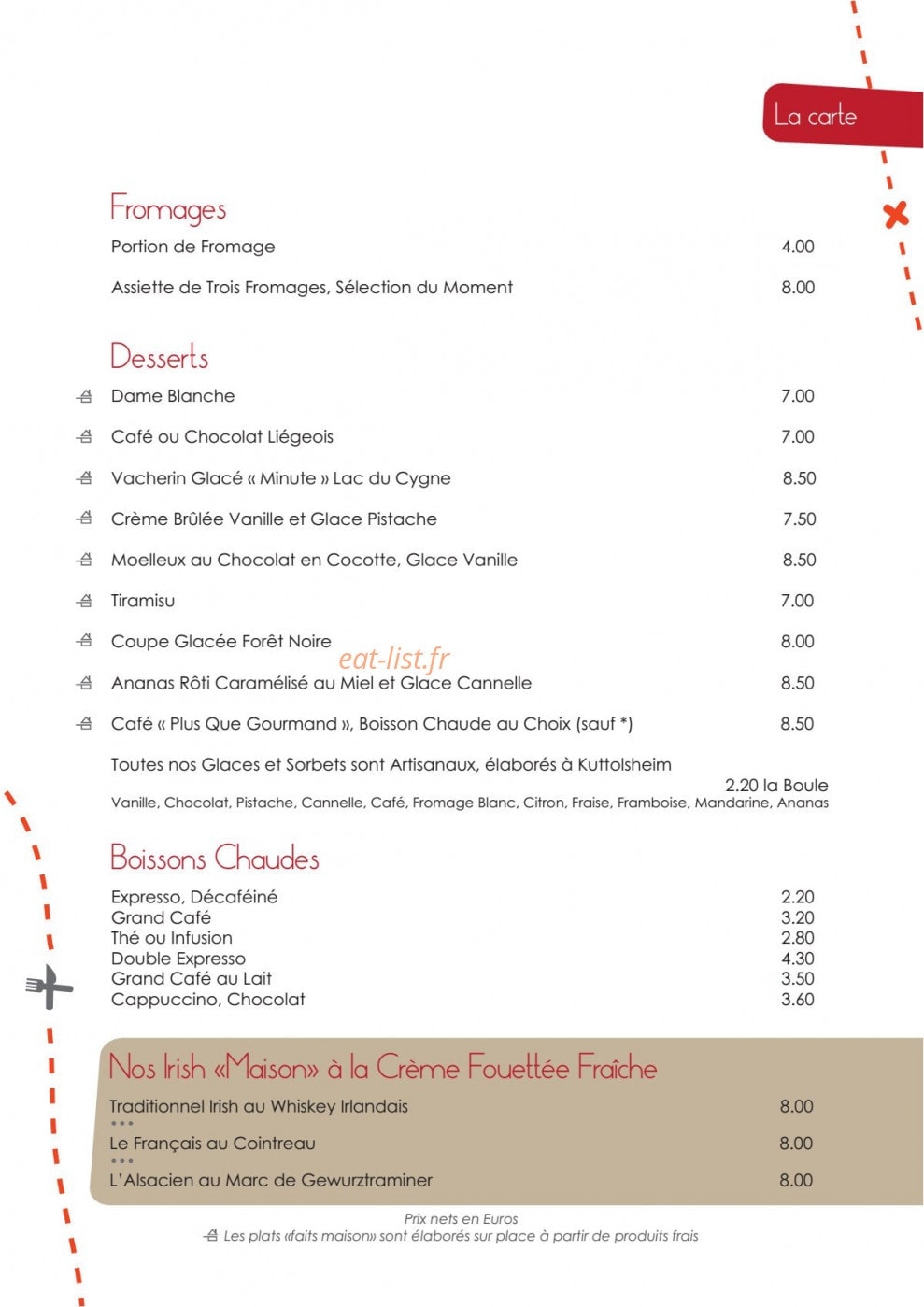 Chez Ernest — carte page 5