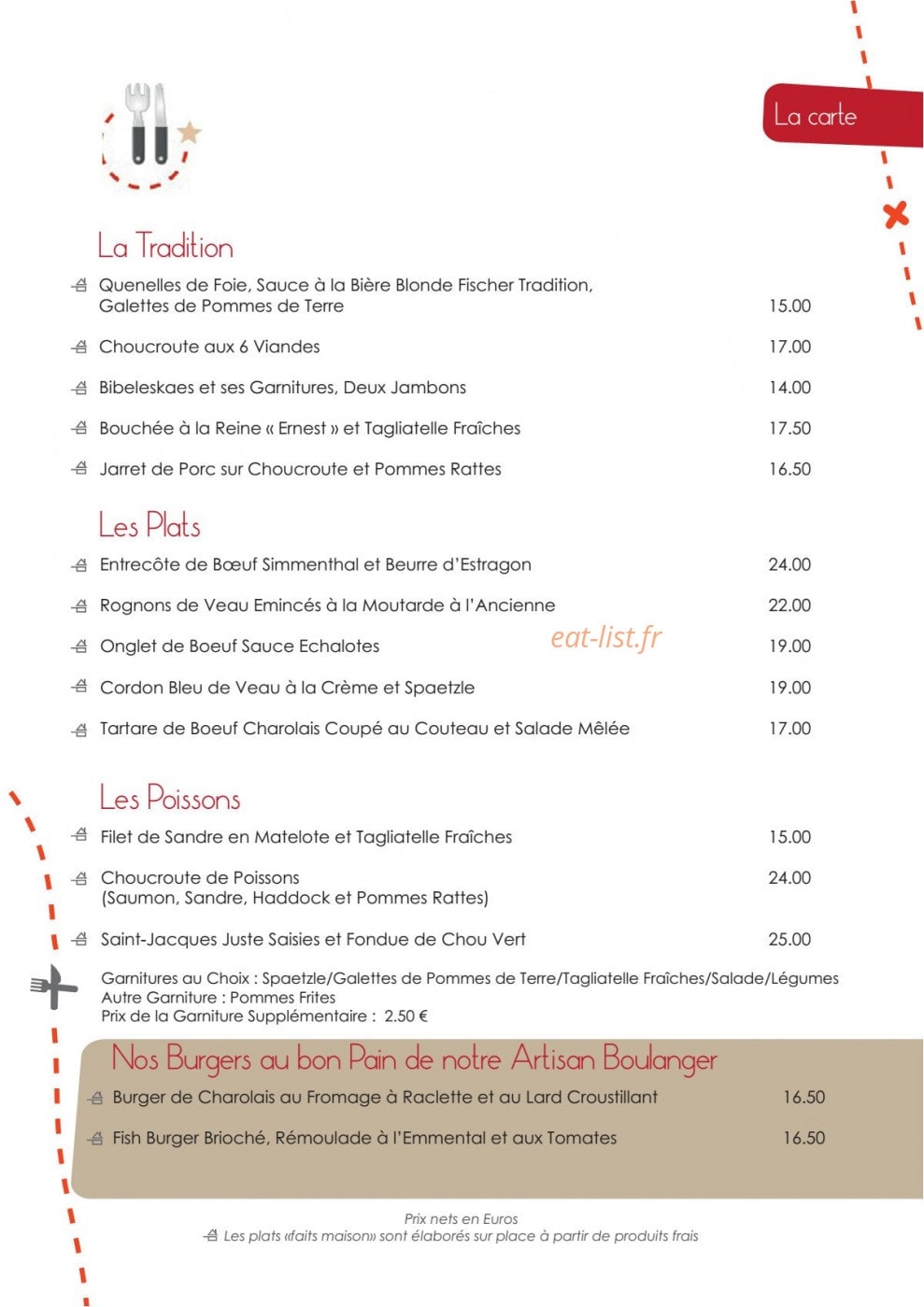 Chez Ernest — carte page 4