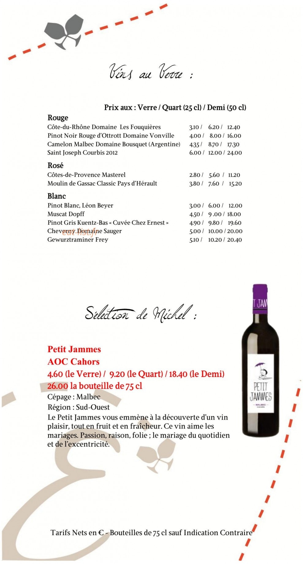 Chez Ernest — carte page 7