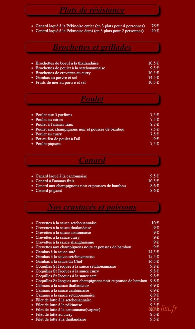 China Town — carte page 2
