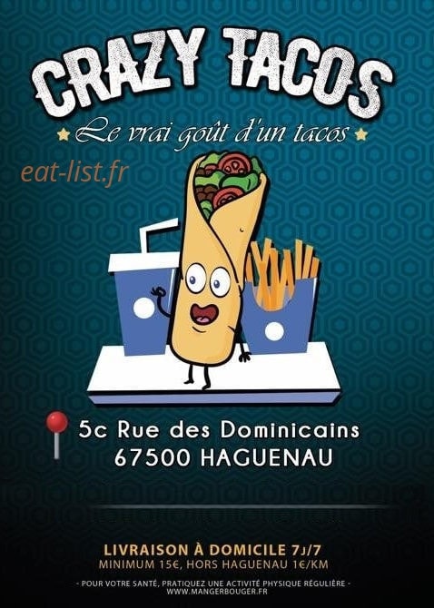 Crazy tacos — carte page 1