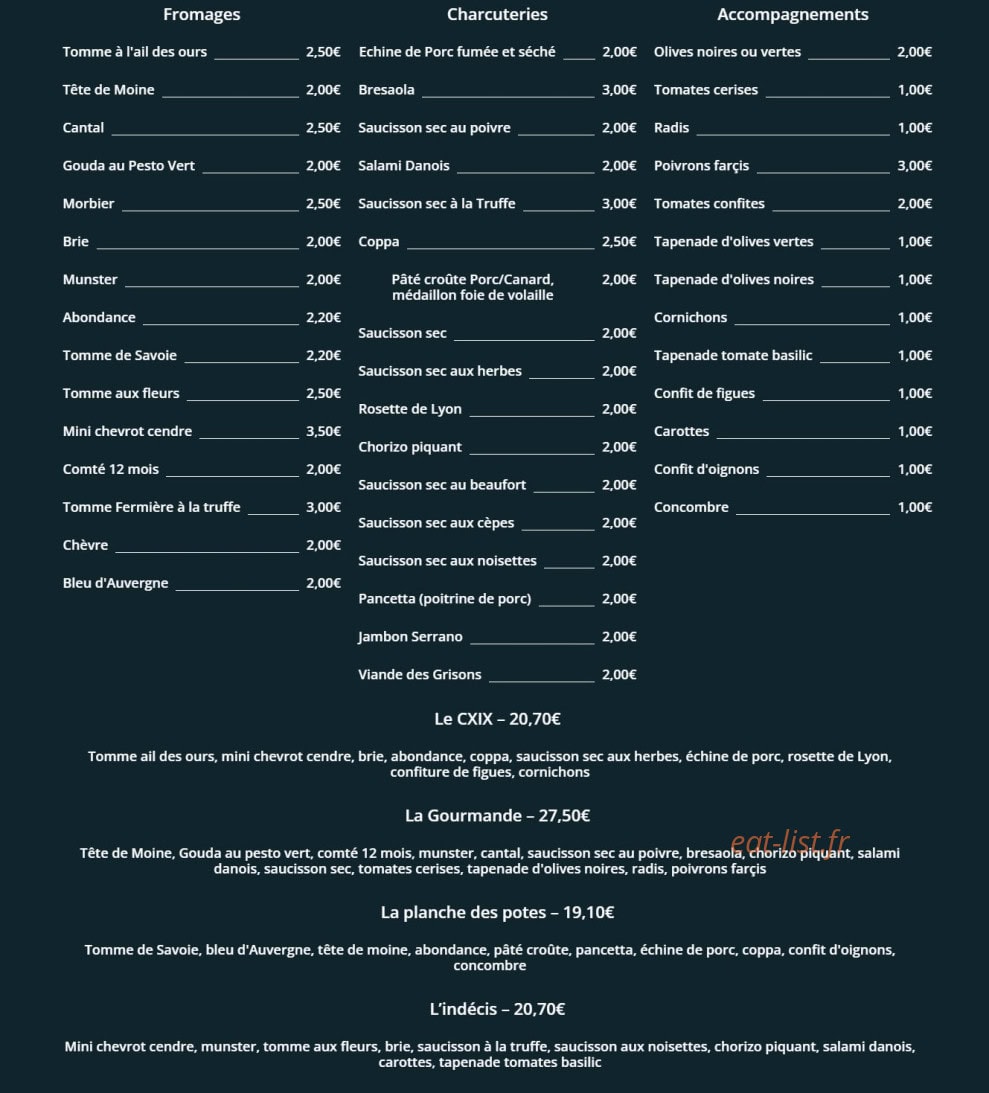 Cxix — carte page 1