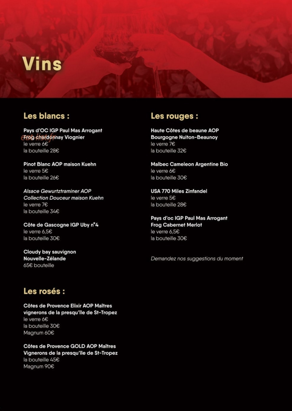 Encore — carte page 6
