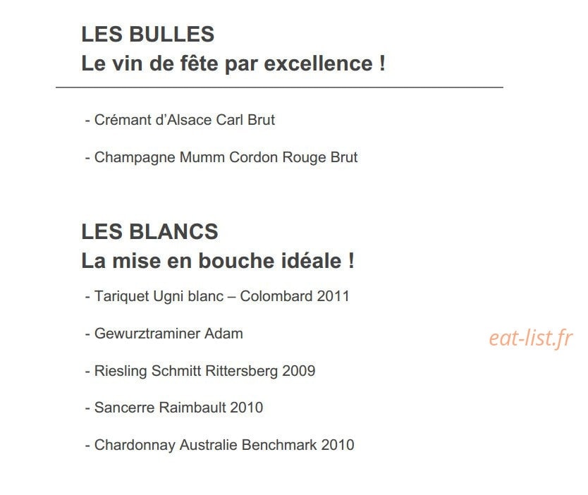 Le Comptoir des loges — carte page 5