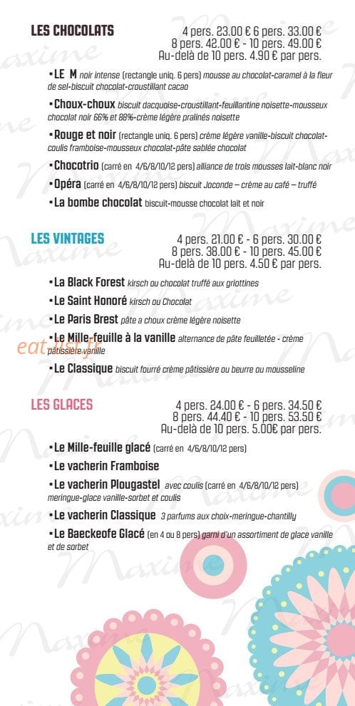 Maxime Pâtissier — carte page 5