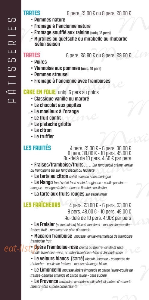 Maxime Pâtissier — carte page 4