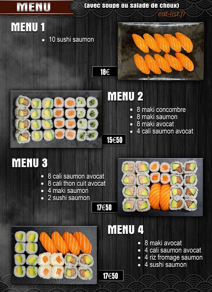 My Sushi Box — carte page 1