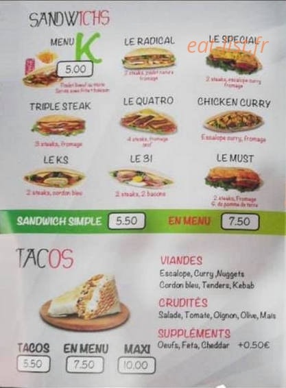 O' crousti — carte page 2