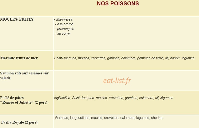 Restaurant barbe rousse — carte page 9