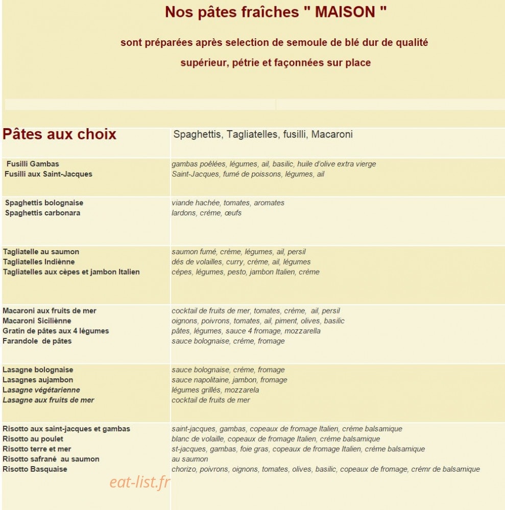 Restaurant barbe rousse — carte page 7