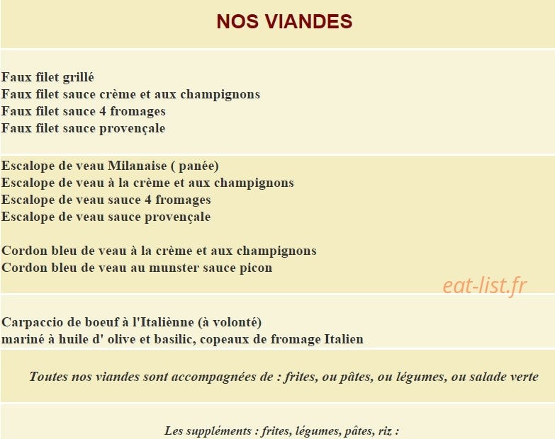 Restaurant barbe rousse — carte page 8