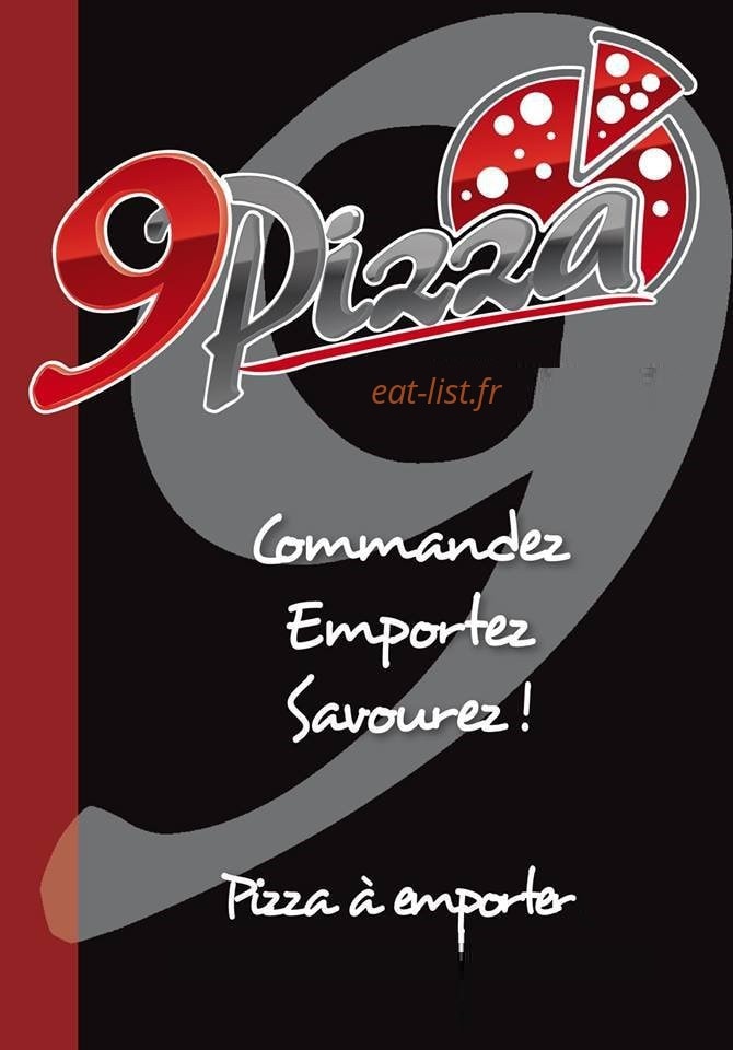 9 Pizza — carte page 1