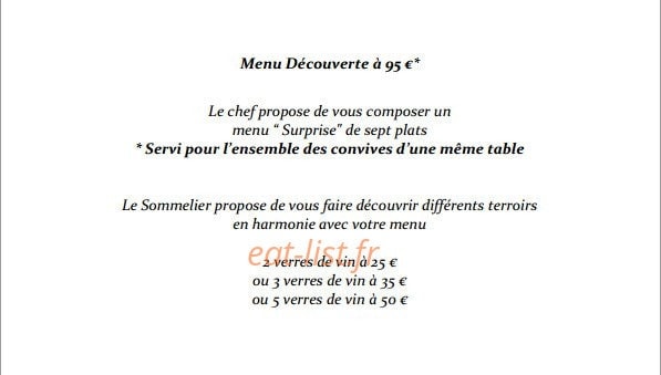 Au Cheval Blanc — carte page 1