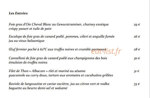 Au Cheval Blanc — carte page 2