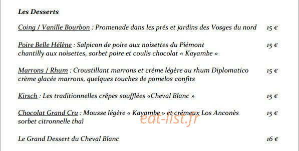 Au Cheval Blanc — carte page 5
