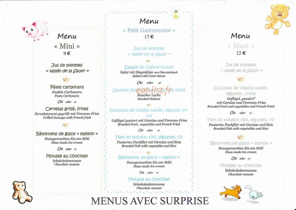 Au Cheval Blanc — carte page 3