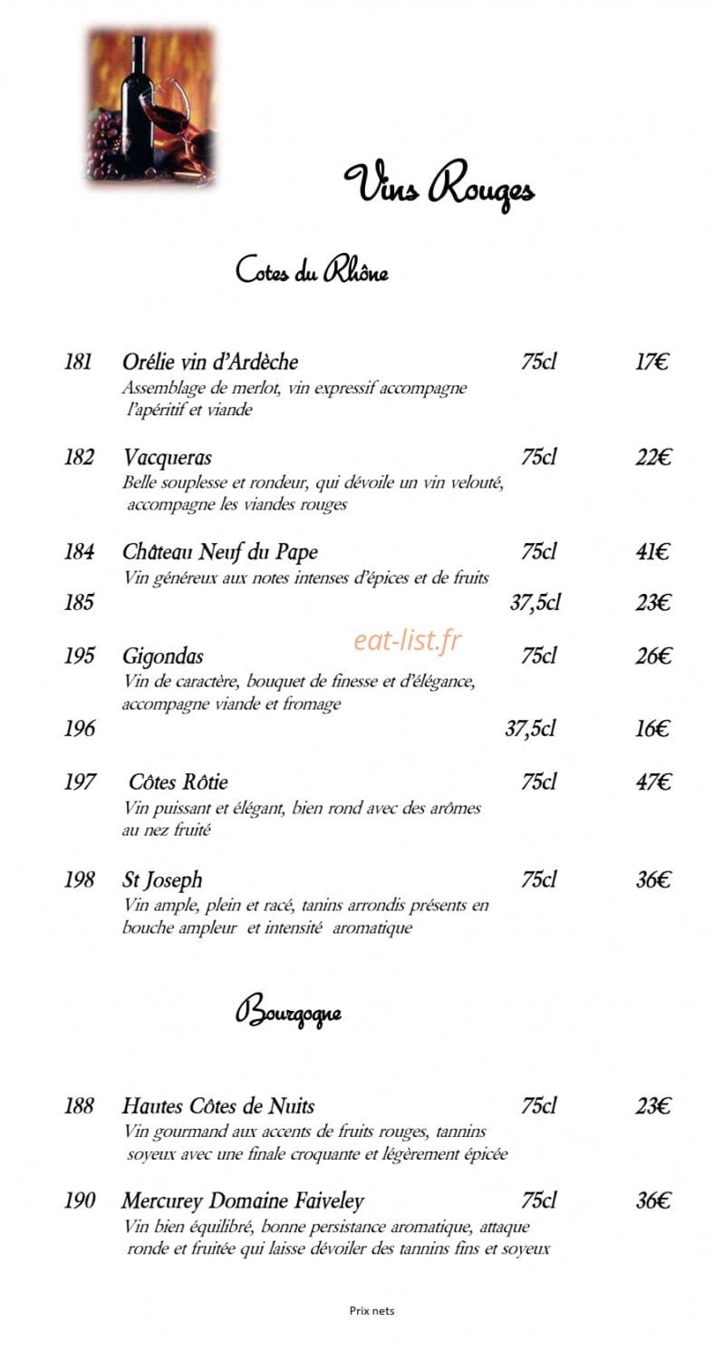 Restaurant au Wasigenstein — carte page 18
