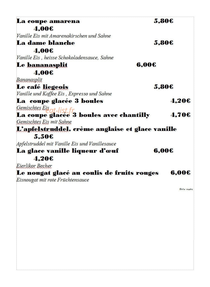 Restaurant au Wasigenstein — carte page 10