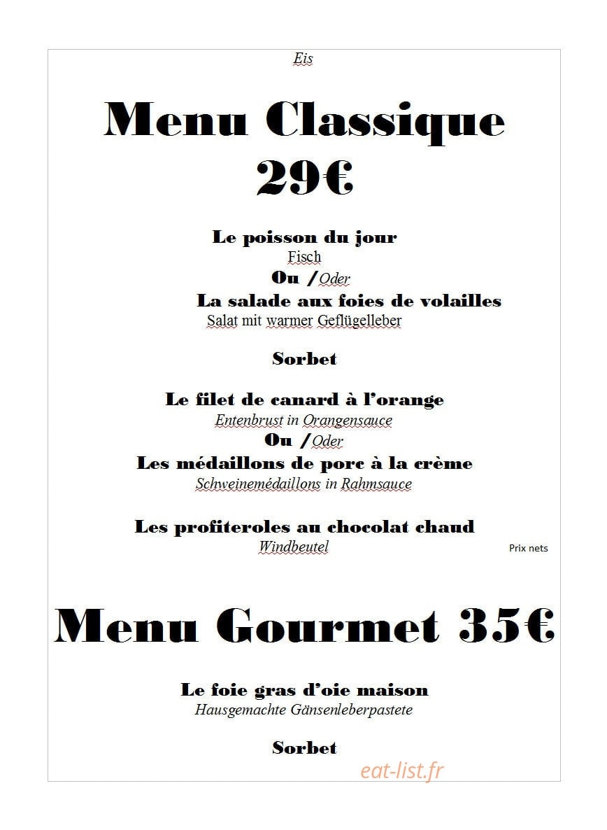 Restaurant au Wasigenstein — carte page 8