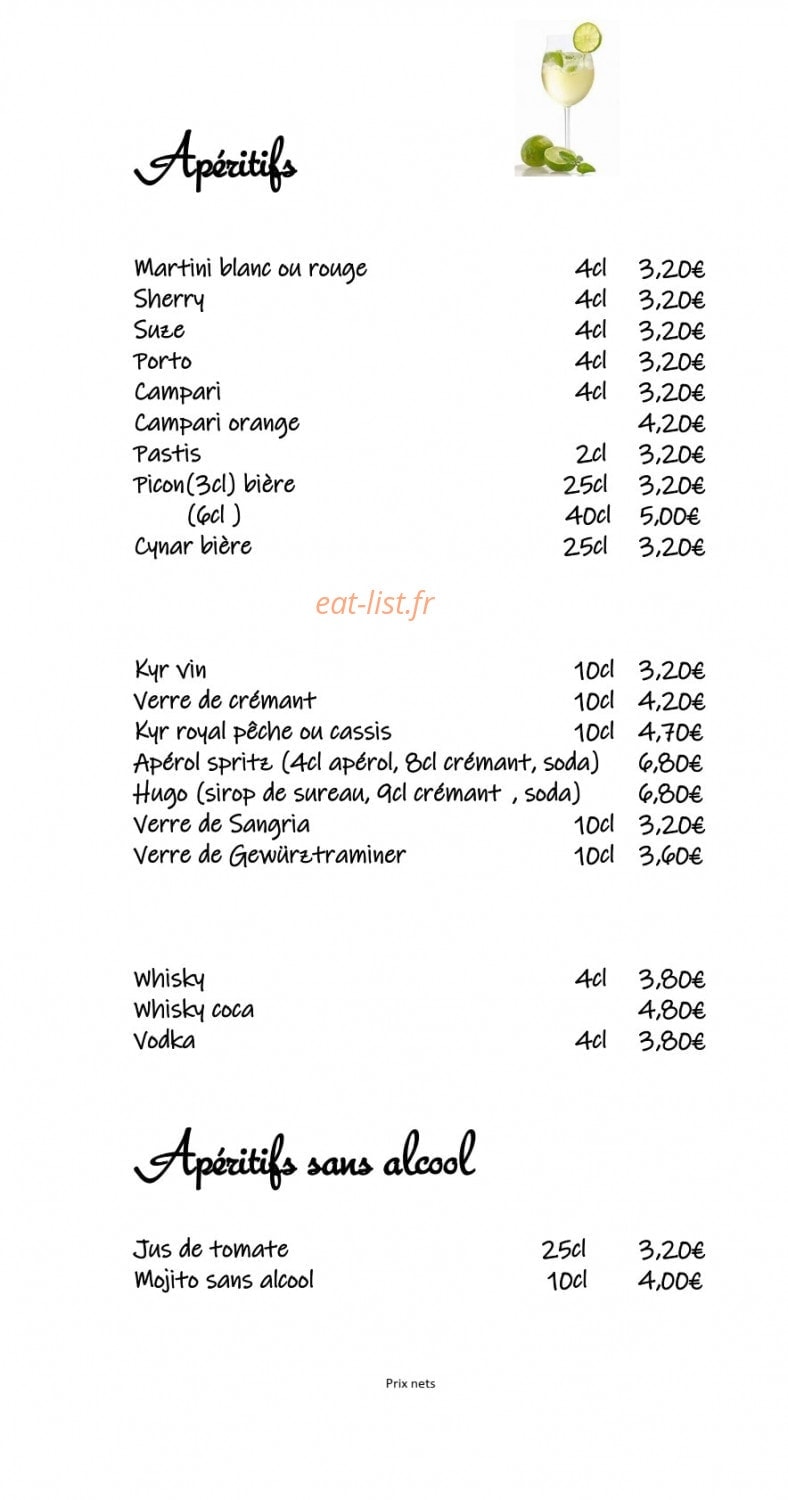Restaurant au Wasigenstein — carte page 20